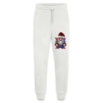 Weihnachtsgnom mit Wichtel beleidigt  - Jogginghose - made by SPREAD - OFF WHITE - Vorne