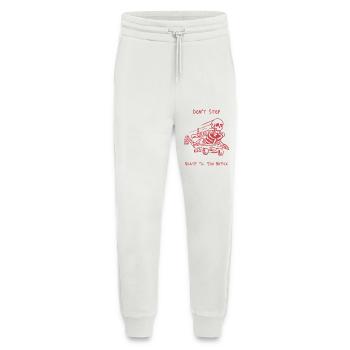 Totenkopf Skelett Skateboard Design - Jogginghose - made by SPREAD - OFF WHITE - Vorne