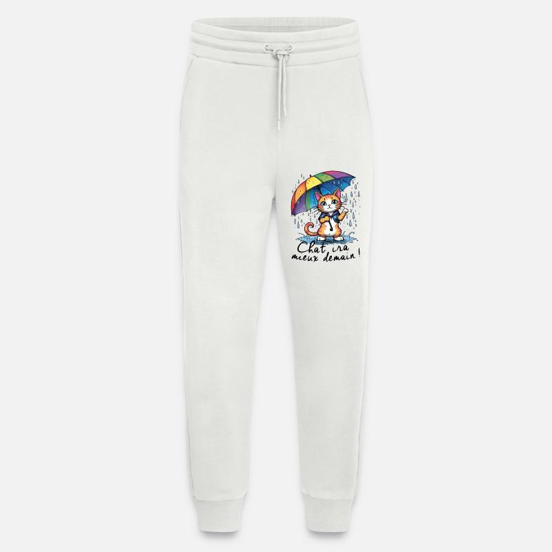 Cat Will Be Better Tomorrow - Jogging Pants - made by SPREAD  - OFF WHITE