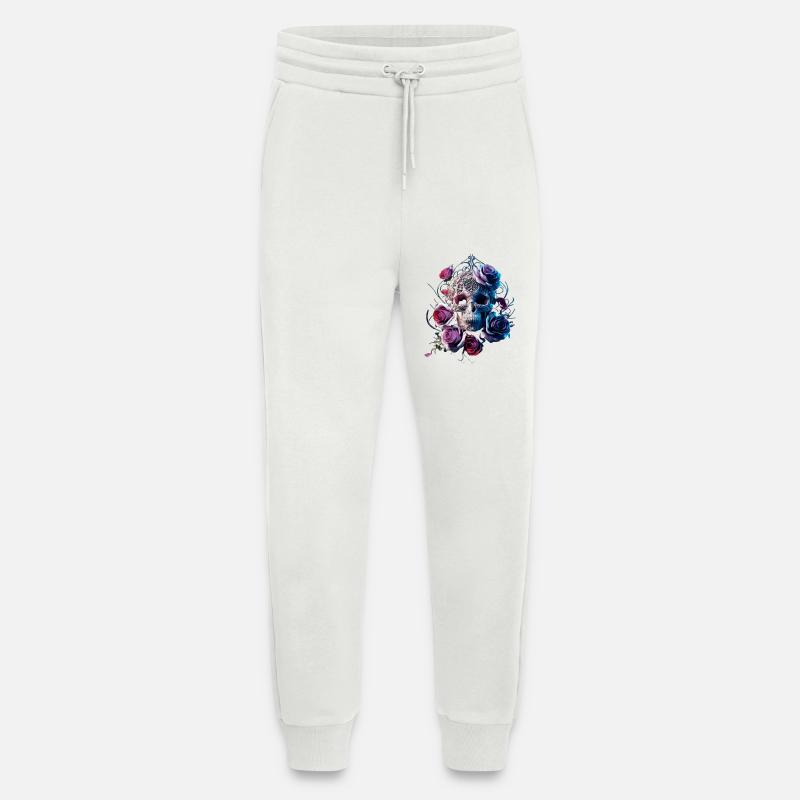 Skull and Roses - Jogginghose - made by SPREAD - OFF WHITE