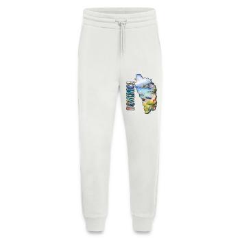 Watercolor Map Dominica - Jogging Pants - made by SPREAD  - OFF WHITE - Front