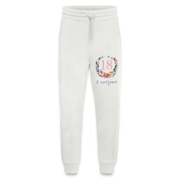 18 & awesome! personalisierbar - Jogginghose - made by SPREAD - OFF WHITE - Vorne