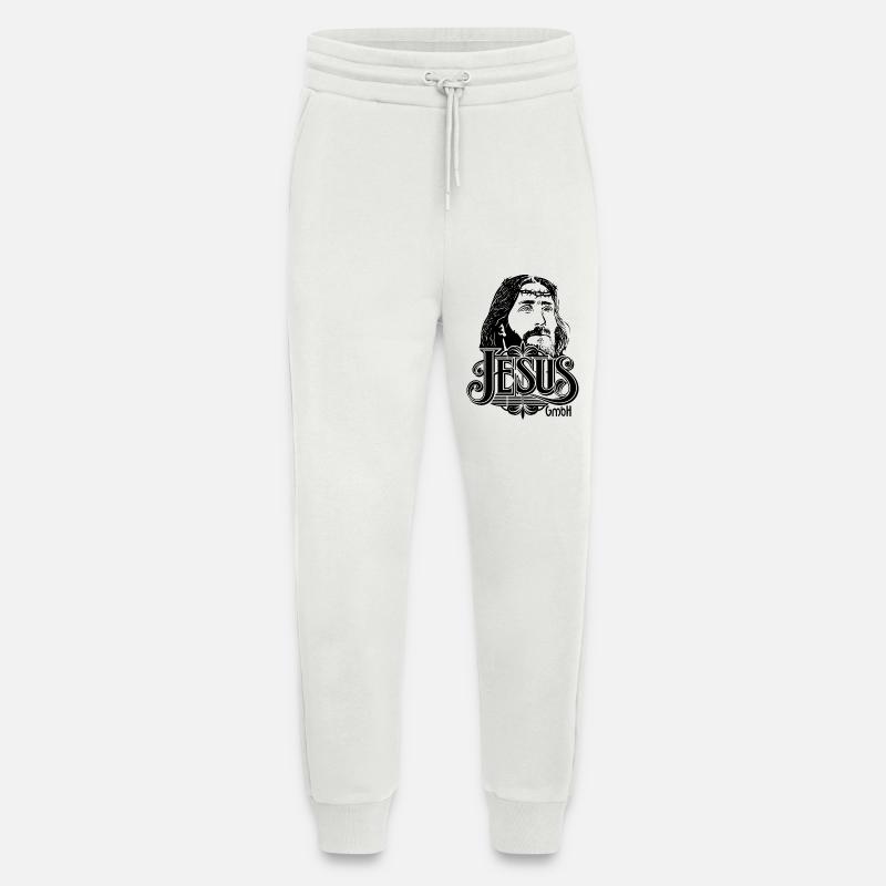 Jesus Kopf mit Schrift 2 - Jogginghose - made by SPREAD - OFF WHITE