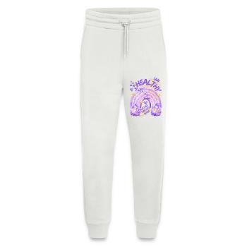 Gesundheit - Ich bin gesund mit Regenbogen - Jogginghose - made by SPREAD - OFF WHITE - Vorne