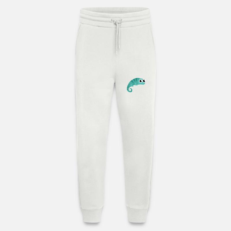 Unique and Walking Chameleon - Jogging Pants - made by SPREAD  - OFF WHITE