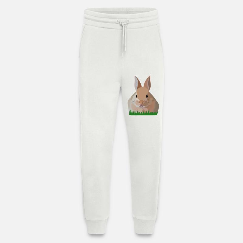 Holly Rabbit in the Grass - Jogging Pants - made by SPREAD  - OFF WHITE