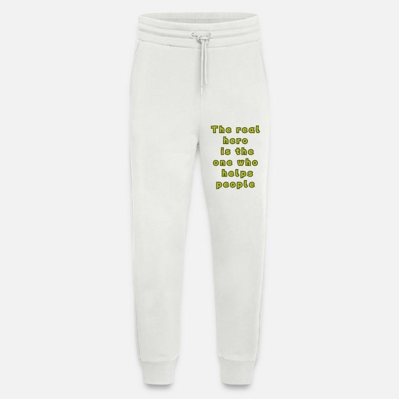 Der wahre Held ist derjenige, der den Menschen hilft - Jogginghose - made by SPREAD - OFF WHITE
