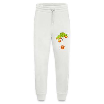 Small orange tree in flower pot - Jogging Pants - made by SPREAD  - OFF WHITE - Front