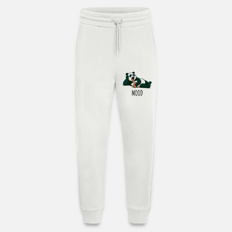 Entspannter Panda mit Drink Design - Jogginghose - made by SPREAD - OFF WHITE