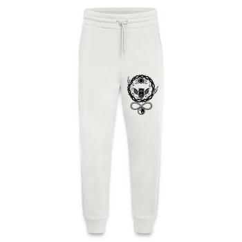 Mystische Hekate Eule mit Symbolen und Mond - Jogginghose - made by SPREAD - OFF WHITE - Vorne