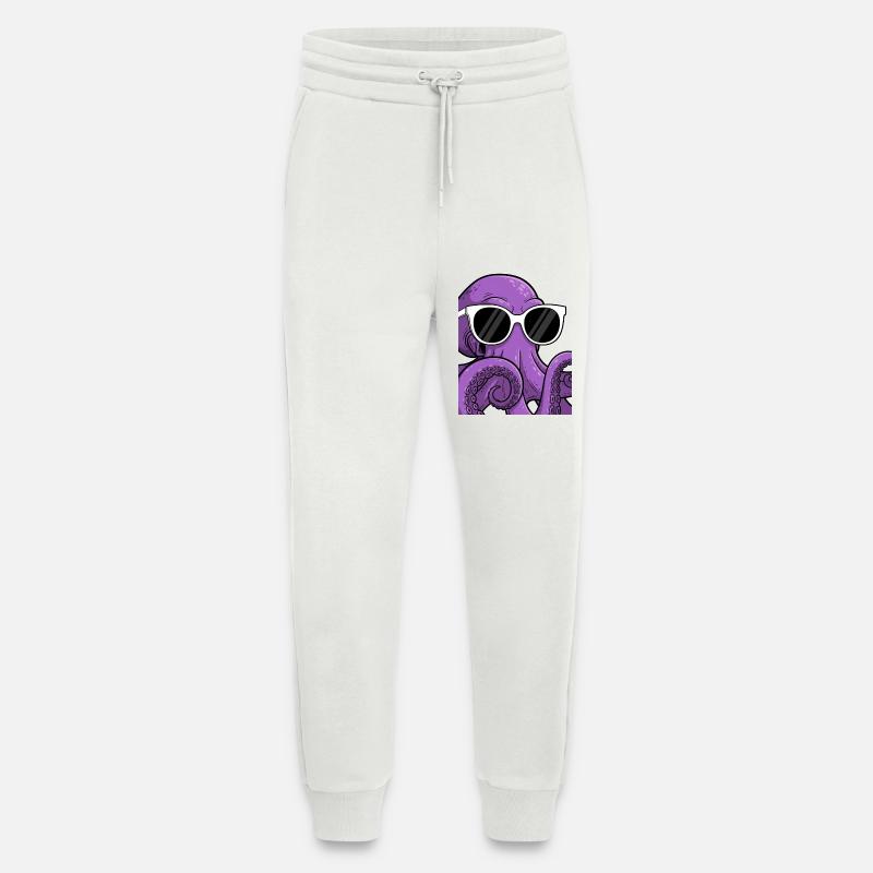 Lässiger Octopus mit Sonnenbrille - Jogginghose - made by SPREAD - OFF WHITE