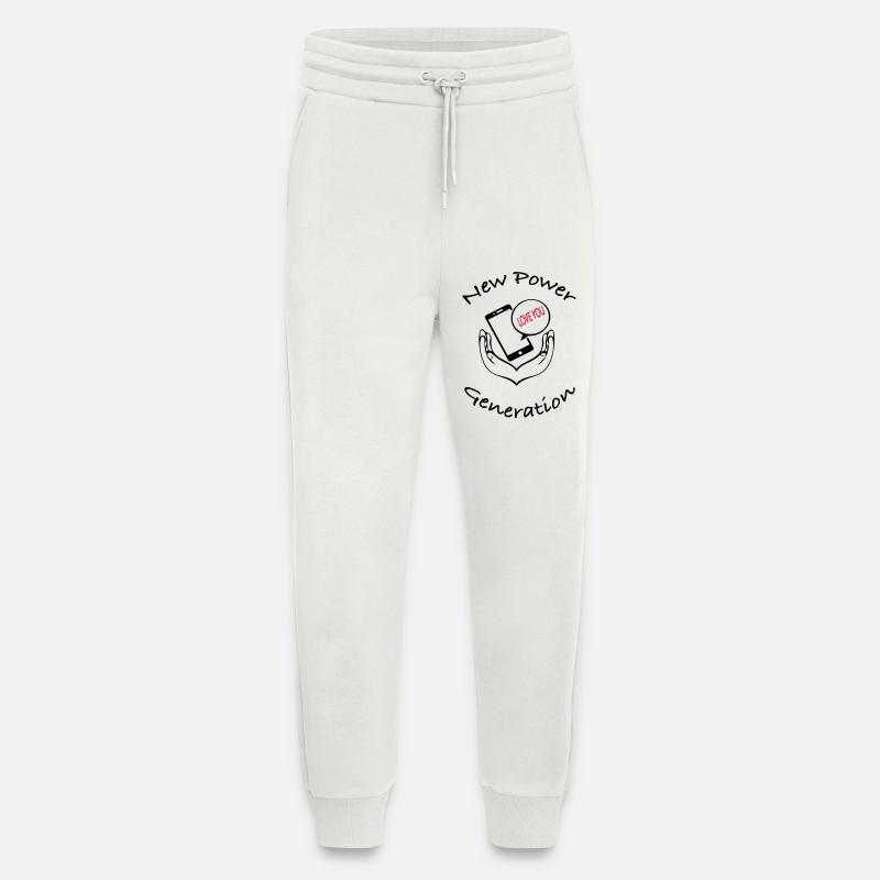New Power Generation Love Message Design - Jogging Pants - made by SPREAD  - OFF WHITE