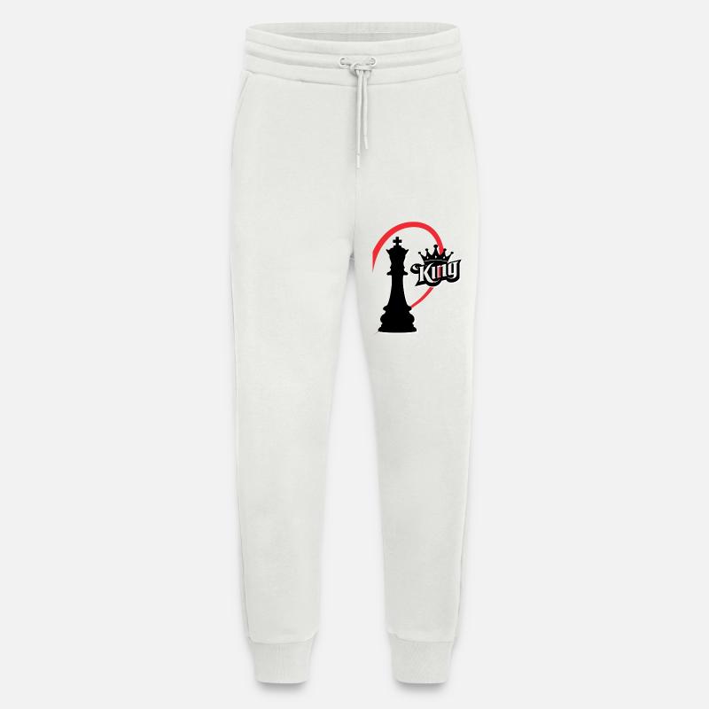 Chess King right half - Jogging Pants - made by SPREAD  - OFF WHITE