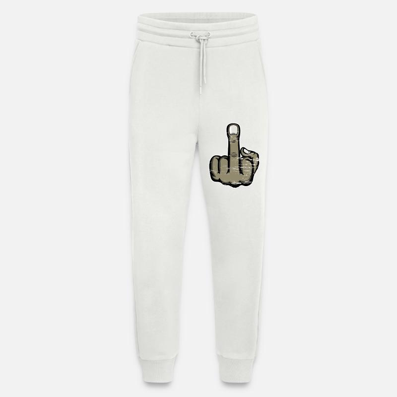 Mittelfinger Stinkefinger Design used - Jogginghose - made by SPREAD - OFF WHITE