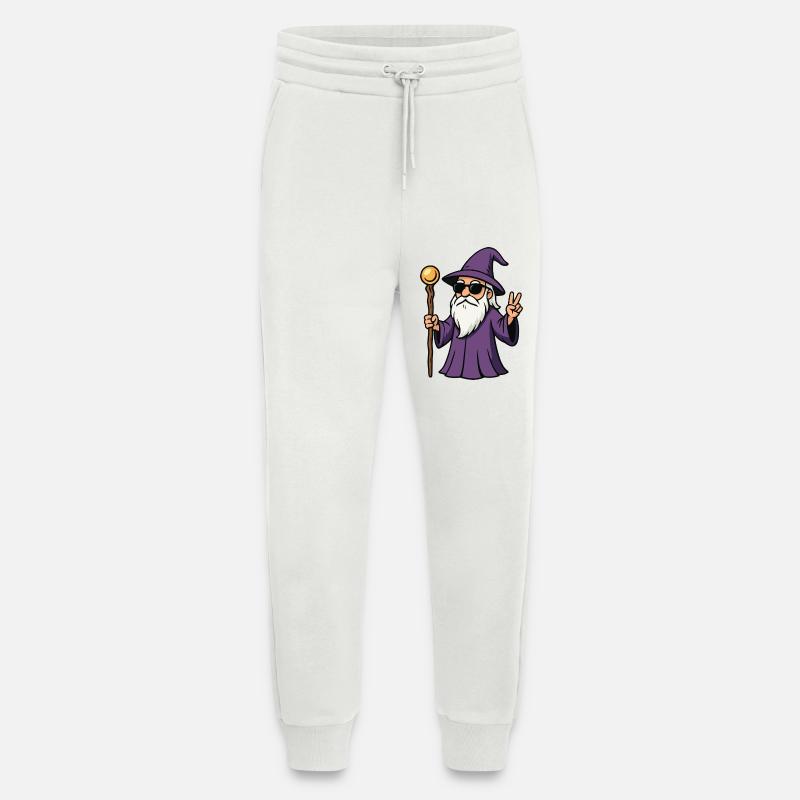 Violetter Zauberer Peacezeichen - Jogginghose - made by SPREAD - OFF WHITE