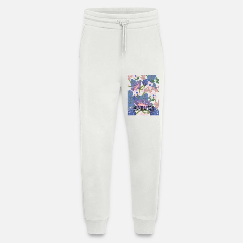 Nature Neon Flower Pattern - Jogging Pants - made by SPREAD  - OFF WHITE