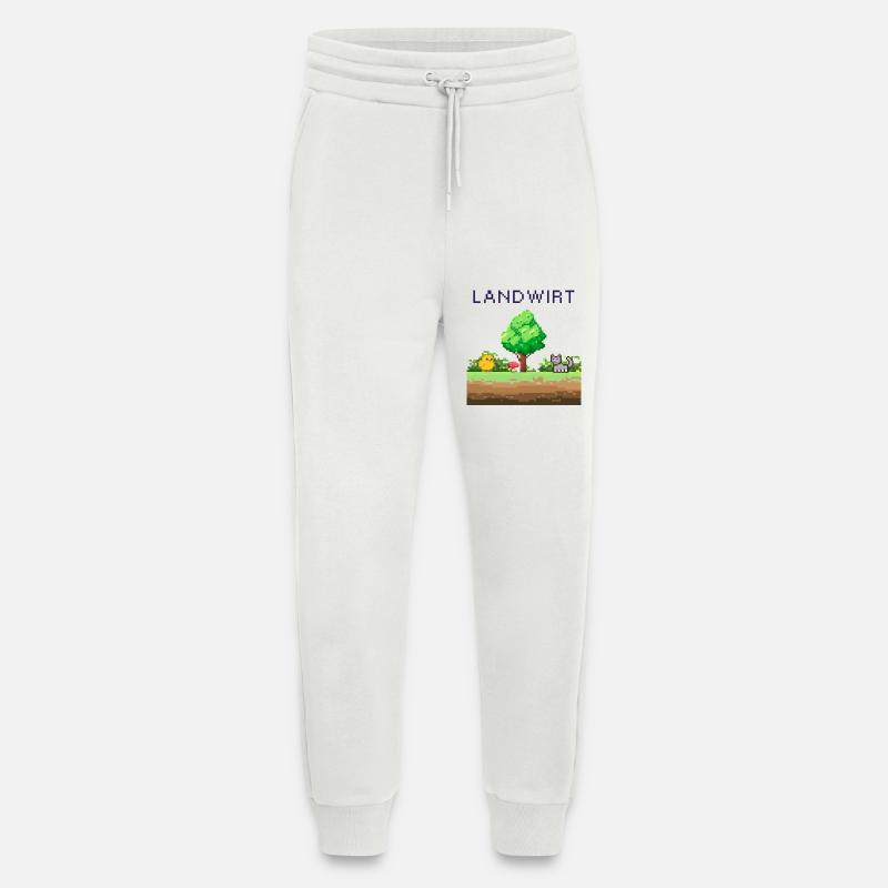Landwirt Pixelwelt Ländliche Szene - Jogginghose - made by SPREAD - OFF WHITE