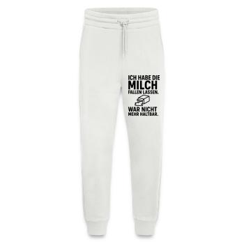 Durée de conservation de la chute du lait - Pantalon de jogging bio décontracté fabriqué en UE - OFF WHITE - Devant