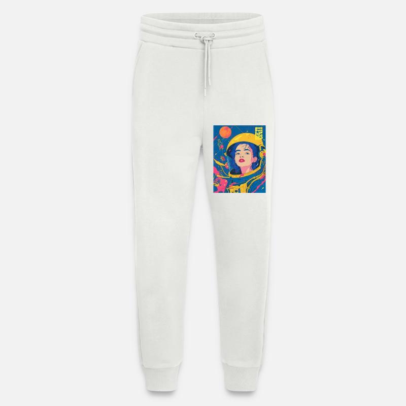 Astronautin im Neon PopArt Stil - Jogginghose - made by SPREAD - OFF WHITE