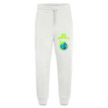 Graphique Éco Leaf Earth - Pantalon de jogging bio décontracté fabriqué en UE - OFF WHITE - Devant