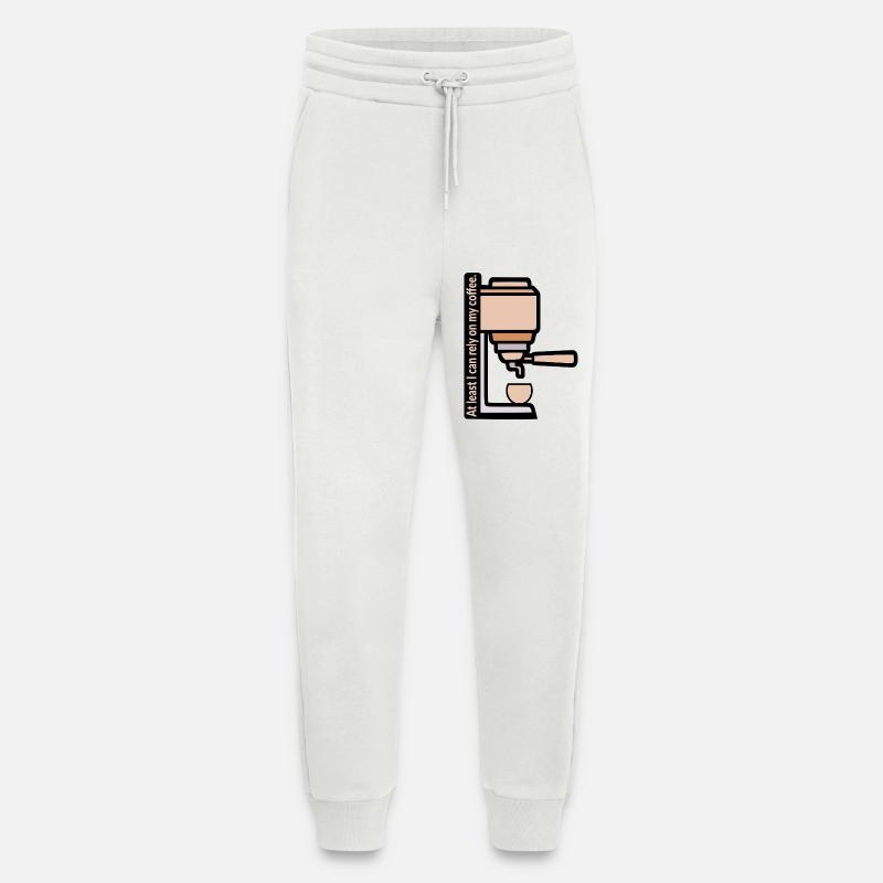 Comptez sur mon café - Pantalon de jogging bio décontracté fabriqué en UE - OFF WHITE