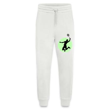 Badminton Spieler Silhouette – Smash Power - Jogginghose - made by SPREAD - OFF WHITE - Vorne