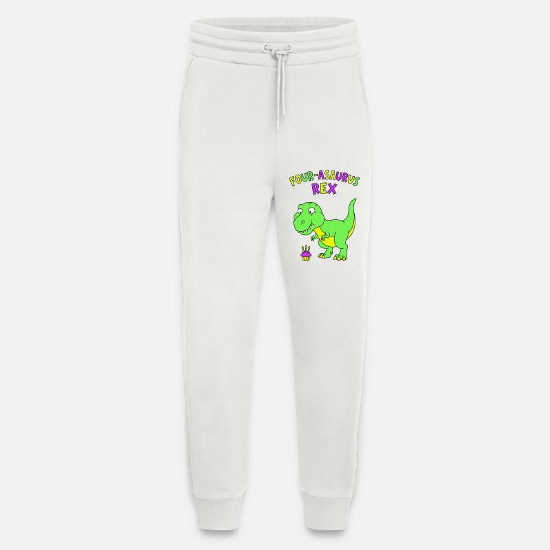 Four-asaurus Rex 4 Birthday - Jogging Pants - made by SPREAD  - OFF WHITE