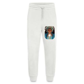 Sagesse lumineuse ancestrale - Pantalon de jogging bio décontracté fabriqué en UE - OFF WHITE - Devant