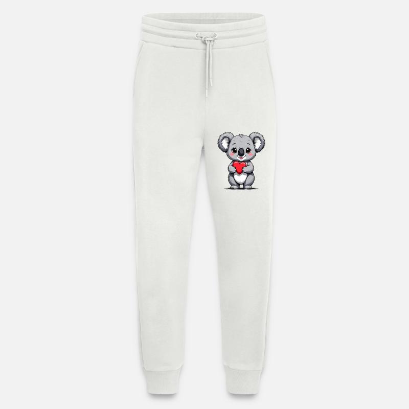Koala with heart - Jogging Pants - made by SPREAD  - OFF WHITE
