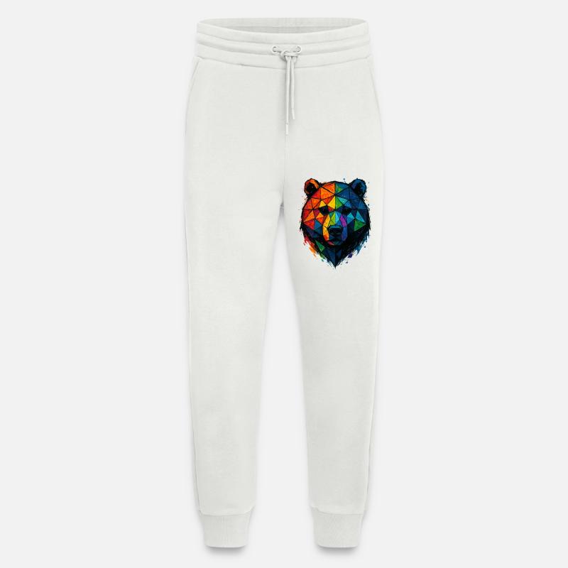 Bunte Pop-Art-Low-Poly-Bär - Jogginghose - made by SPREAD - OFF WHITE