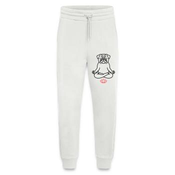 Pug Yoga Meditation Outline - Jogging Pants - made by SPREAD  - OFF WHITE - Front
