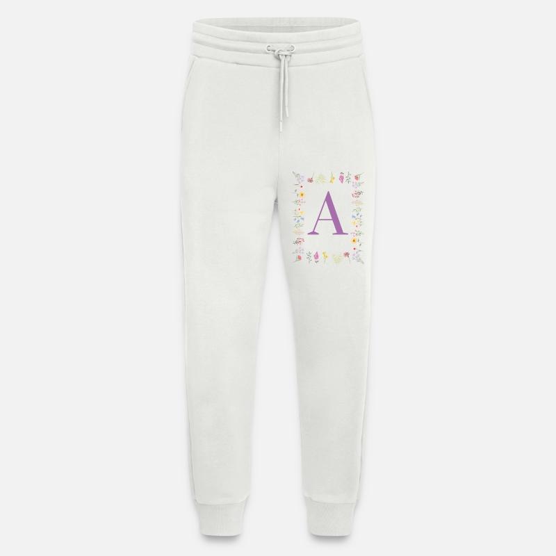 Floral Initial - Jogginghose - made by SPREAD - OFF WHITE