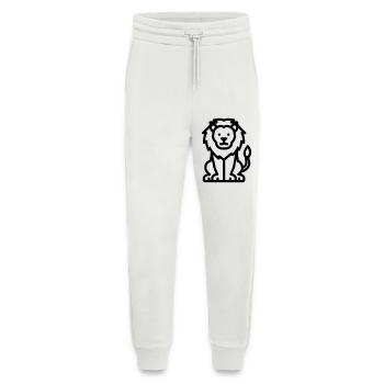 lion - Pantalon de jogging bio décontracté fabriqué en UE - OFF WHITE - Devant