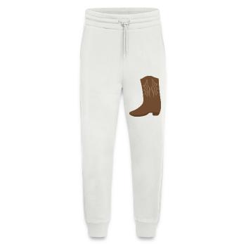 Art de point de botte western - Pantalon de jogging bio décontracté fabriqué en UE - OFF WHITE - Devant