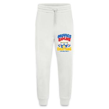 Movies Solve Everything Popcorn - Jogginghose - made by SPREAD - OFF WHITE - Vorne