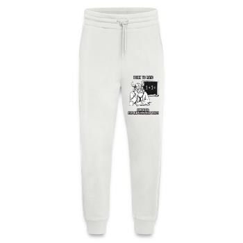 Geboren zum Raub, gezwungen, alles zweimal zu erklären - Jogginghose - made by SPREAD - OFF WHITE - Vorne