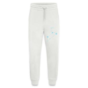 Constellation de l’étoile du Lion Signe du zodiaque bleu pastel - Pantalon de jogging bio décontracté fabriqué en UE - OFF WHITE - Devant