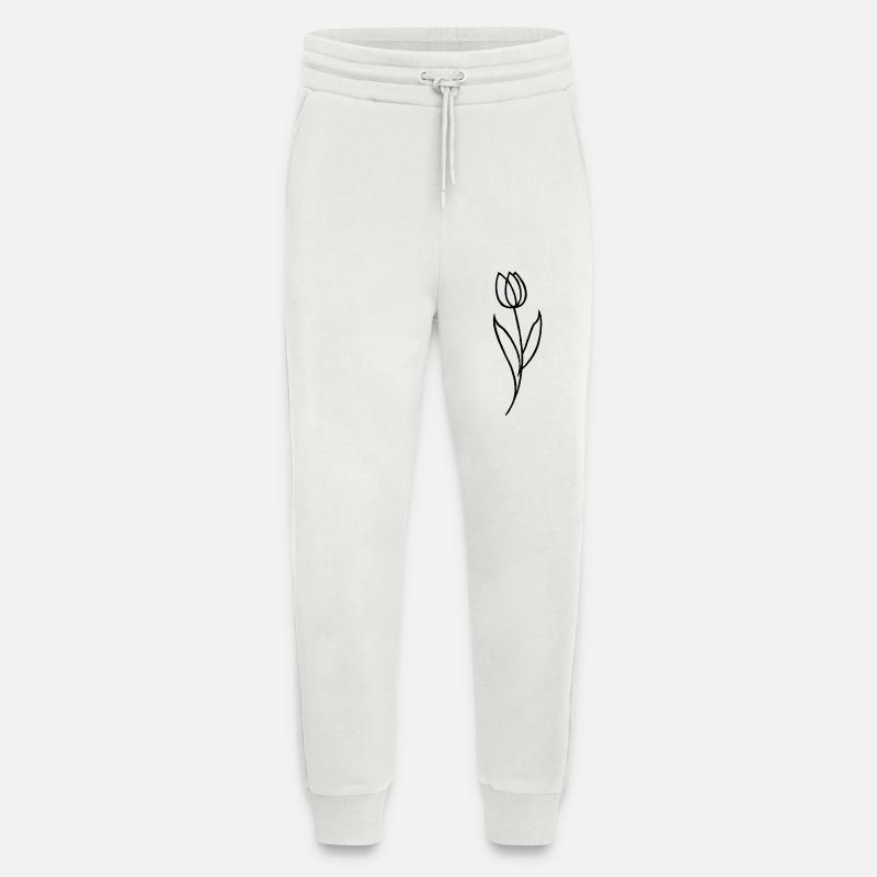 Skizze einer schwarzen Blume - Jogginghose - made by SPREAD - OFF WHITE