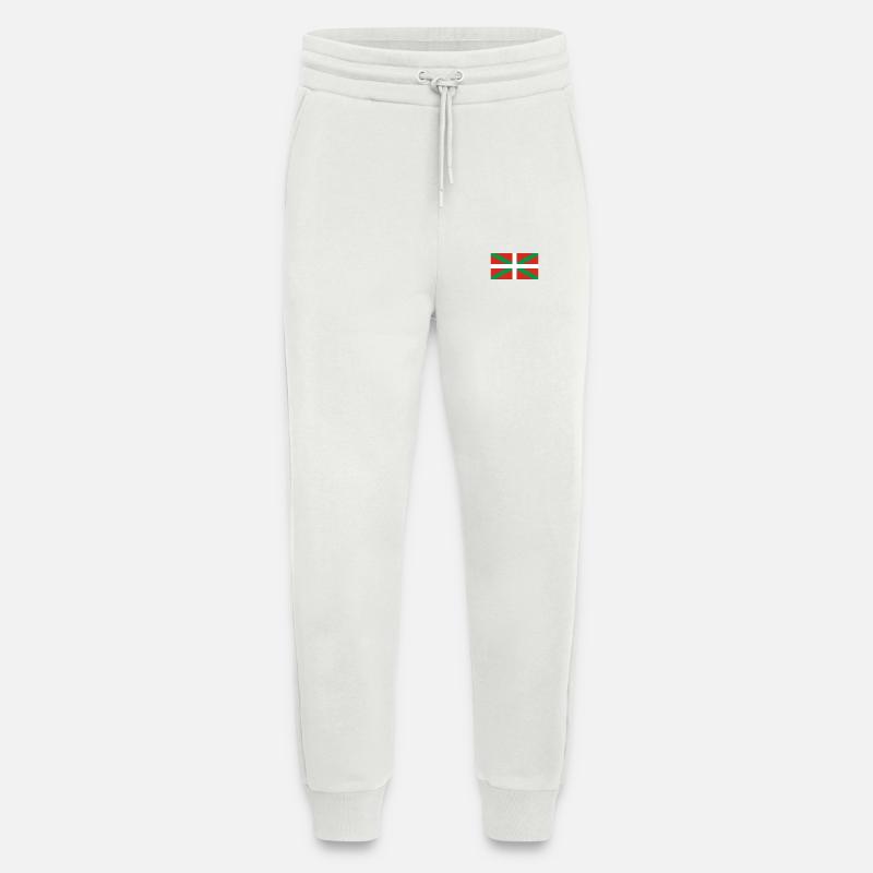 Drapeau Euskadi - Pantalon de jogging bio décontracté fabriqué en UE - OFF WHITE