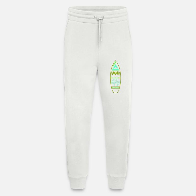 surfboard_design - Pantalon de jogging bio décontracté fabriqué en UE - OFF WHITE