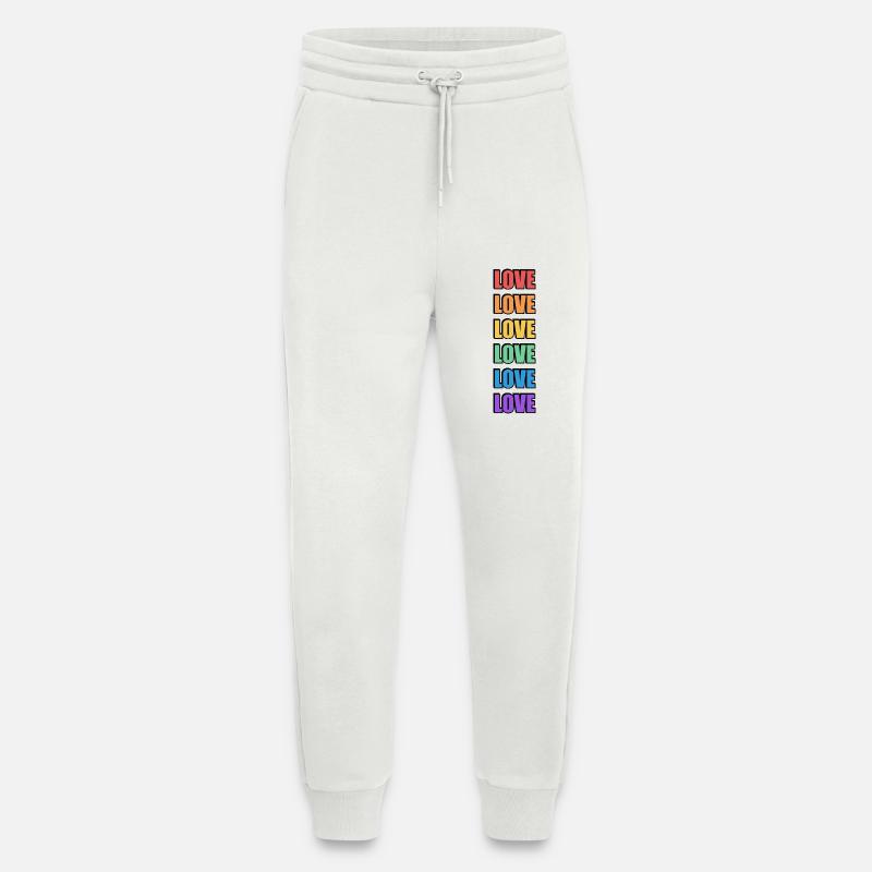Regenbogen Liebe LGBT Stolz - Jogginghose - made by SPREAD - OFF WHITE