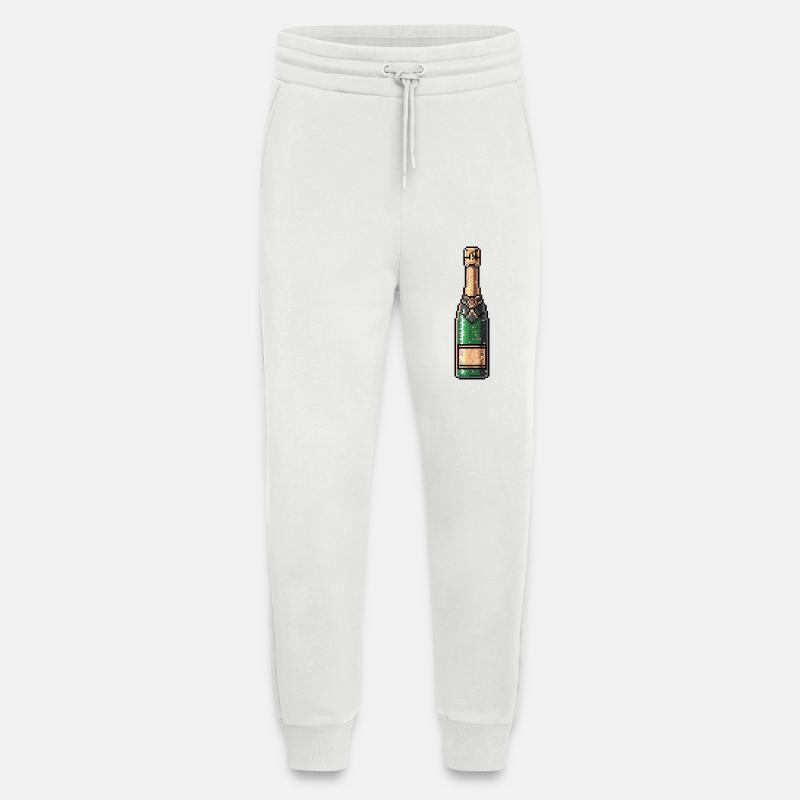 PixelChampagne Flasche Retro - Jogginghose - made by SPREAD - OFF WHITE
