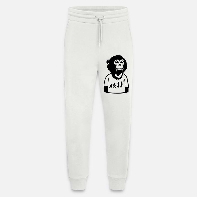 Monkey Evolution - Jogging Pants - made by SPREAD  - OFF WHITE