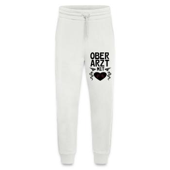 Oberarzt mit Herz Geschenk - Jogginghose - made by SPREAD - OFF WHITE - Vorne