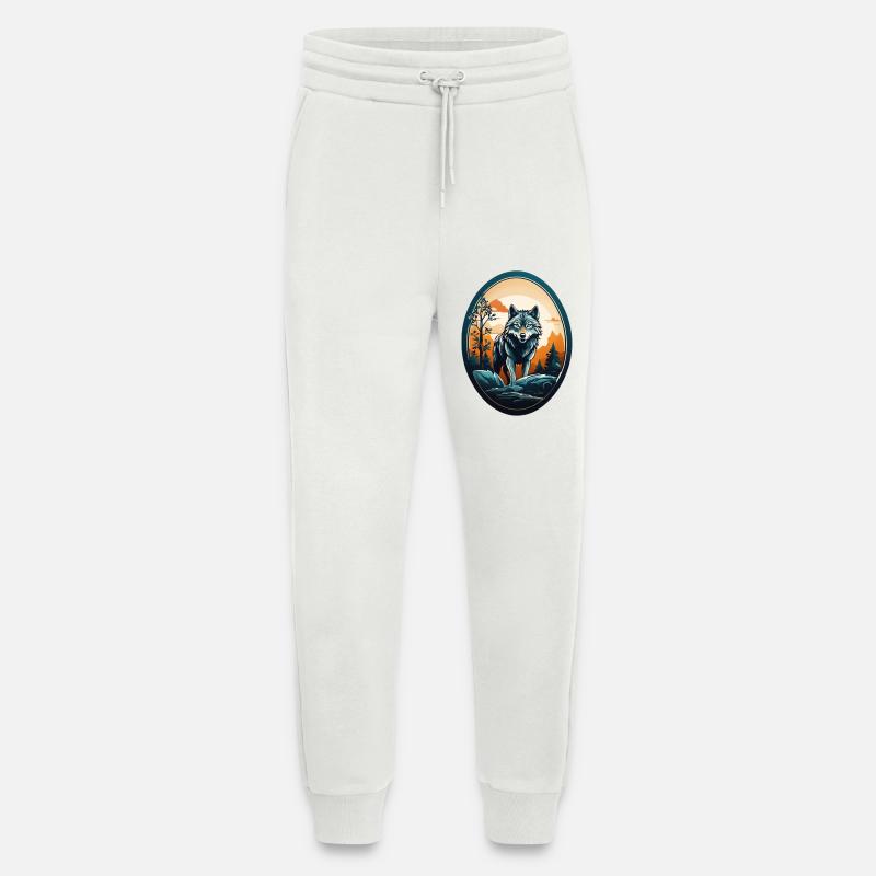 Waldbewohner Wolf - Jogginghose - made by SPREAD - OFF WHITE