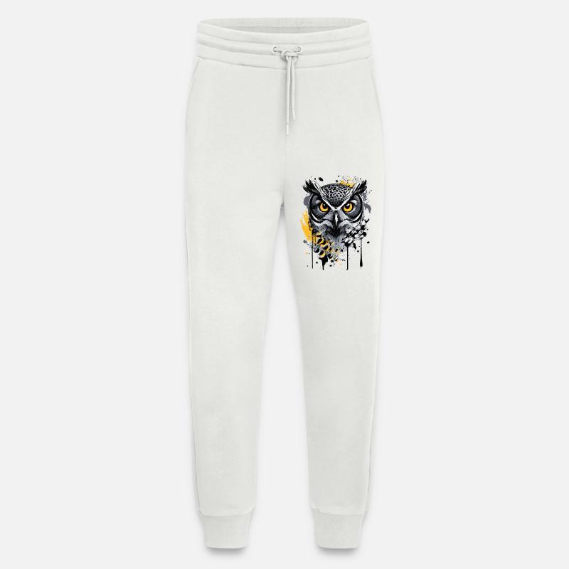 Eule Bunt - Nachteule - Schleiereule - Kauz - Jogginghose - made by SPREAD - OFF WHITE