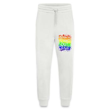 NÉ POUR SE DÉMARQUER, PAS POUR S’INTÉGRER - Pantalon de jogging bio décontracté fabriqué en UE - OFF WHITE - Devant