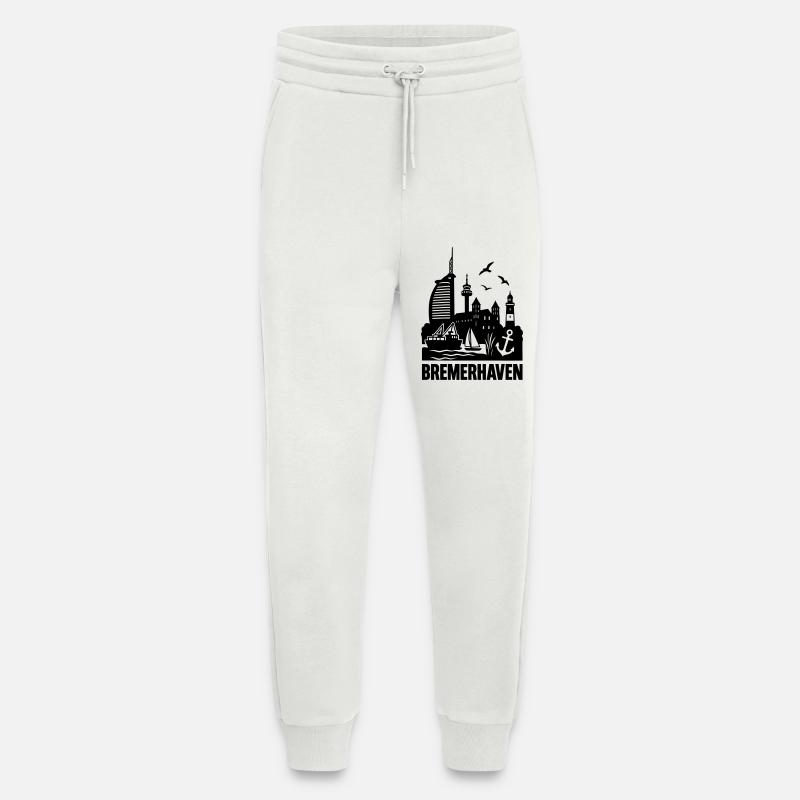 Bremerhaven Silhouette Skyline - Jogginghose - made by SPREAD - OFF WHITE