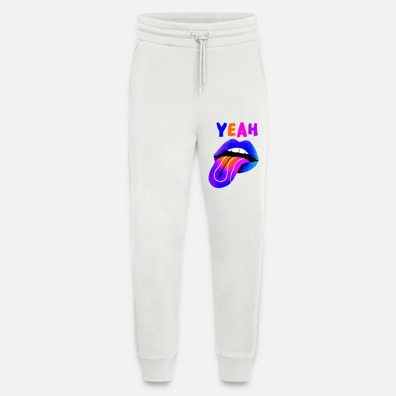 Lebendige Lippen YEAH Pop Art - Jogginghose - made by SPREAD - OFF WHITE