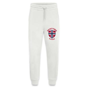 Le bouclier du style ski de Norvège - Pantalon de jogging bio décontracté fabriqué en UE - OFF WHITE - Devant